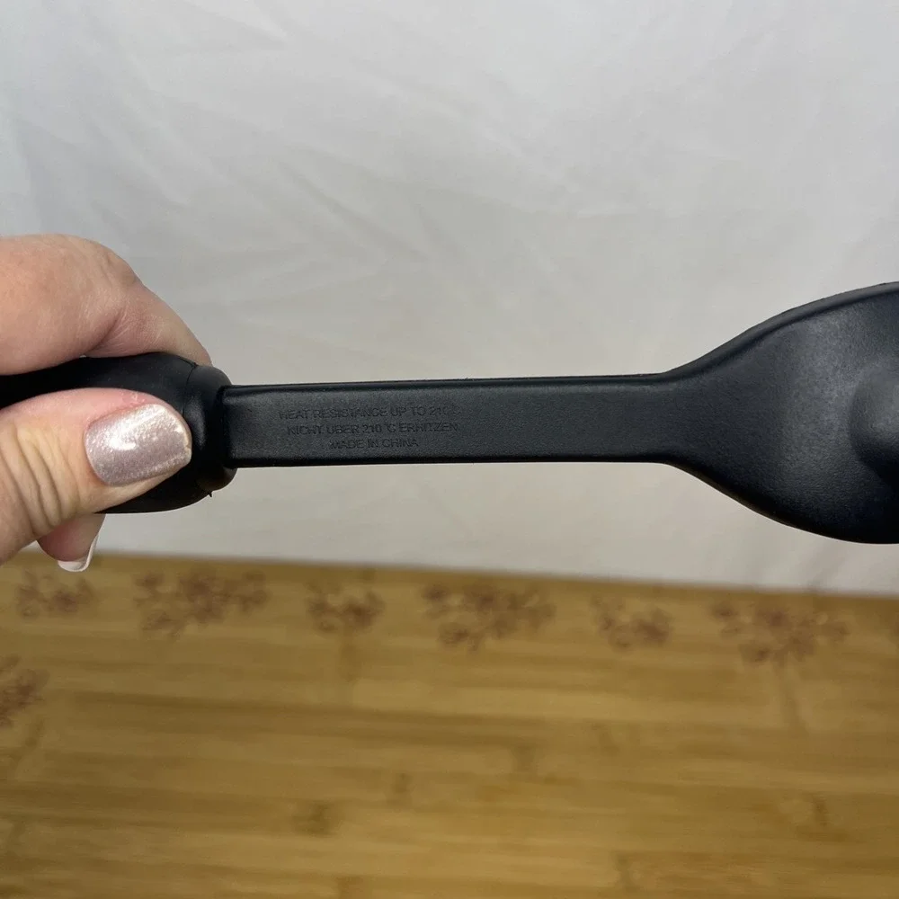 Black Plastic Nylon 2 Prong‎ Fork Cooking Utensil Heat Resistant 410 F/210C